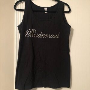 Bedazzled “Bridesmaid” Tank